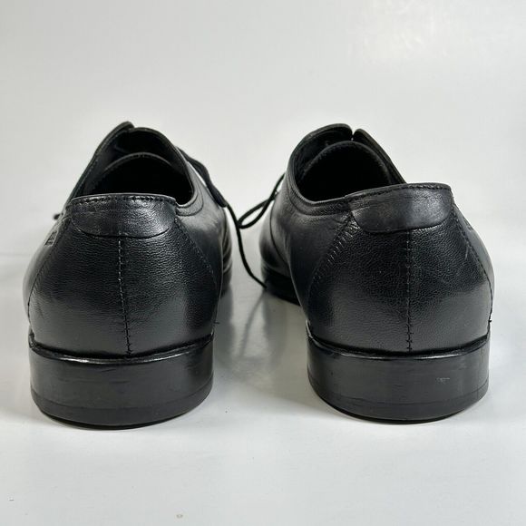 Hugo Boss Shoes Men’s Size 10 Vero Cuoio Oxford Black Leather Dress - Picture 4 of 16